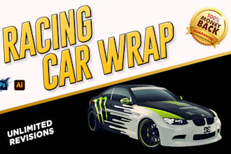 do racing car wrap design, racing car wrap, car wrap design, vehicle wrap design