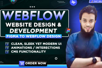 convert figma to webflow and develop webflow website design, webflow developer