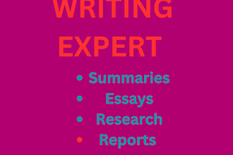 do research and summary writing and essays