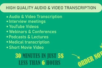transcribe audio and video podcast youtube interview
