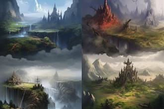 create amazing environment concept art and fantasy landscape