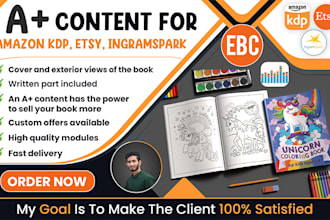 design amazon KDP a plus content and ebc for coloring books