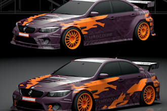 design a creative wrap for your van, car, bus, truck etc