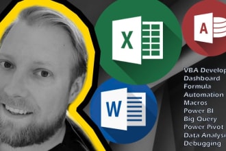 do any excel, macro, vba, word or other ms office request