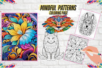 create mindful patterns coloring book for kdp
