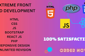 be your front end developer, will do front end development