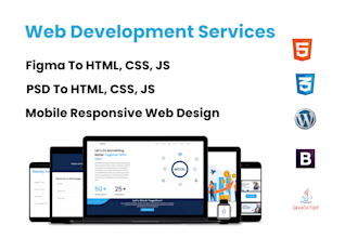 convert figma to HTML, CSS, js, full responsive web design, and development