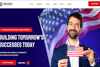 design political campaign website author website election campaign website