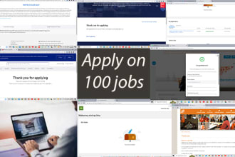search and apply on 100 jobs for your bright career