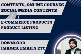 va for uploading products, content, reels, and downloading bulk emails, images