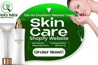 design a skin care beauty skin products beauty products fashion shopify website