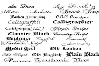 design custom font design and typography design typeface for your business
