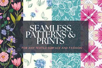 design seamless patterns and prints for any textile surface