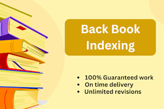 do indexing for book with quick service
