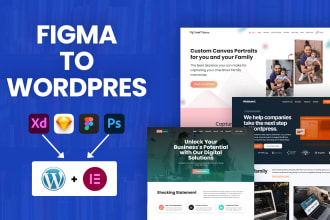 convert figma to wordpress elementor full functional website