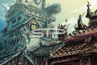 make a detailed digital painting