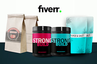 design simple, unique product packaging and label