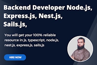 be a backend developer nodejs, expressjs, nestjs, sailsjs