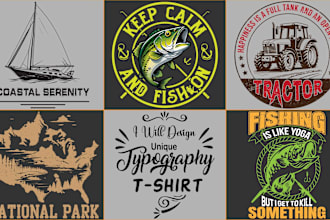 do exclusive typography and graphic t shirt design