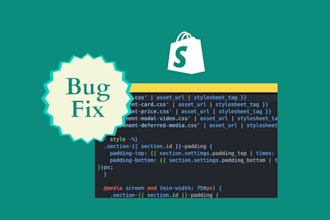 fix any bug on shopify website