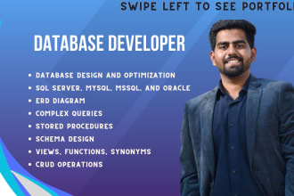 design database, queries in sql server, mysql, mssql and oracle