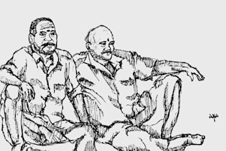 create ink sketches and hand drawn pencil