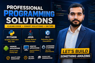 be your dedicated  java, cpp and python programmer