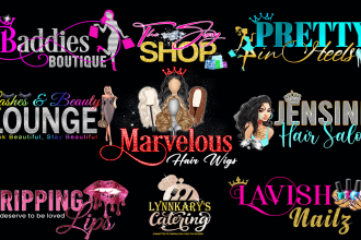 design beautiful luxury glitter feminine diamond logo