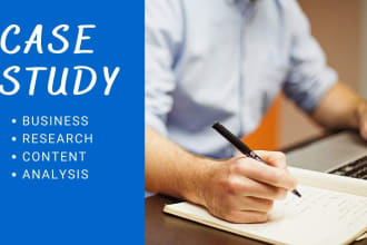 do effective case study analysis, research, content writing