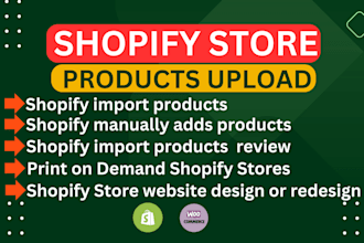 shopify website product upload or woocommerce add products