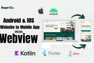 create webview app for IOS and android, website to app