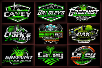 design best tree care, landscape and lawn care logo