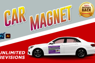 design vehicle window vinyl decals, car magnets, and wraps