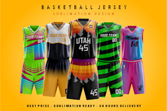 do 3d custom basketball uniform and baseball