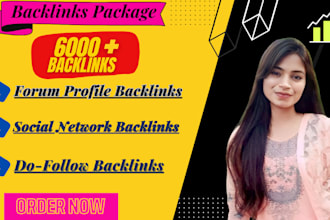 make high quality 6000 social networks and forum profile dofollow backlinks