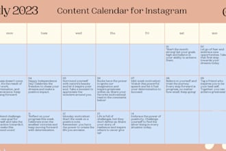 create a content calendar for your business
