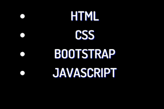 be your front end web development HTML CSS js bootstrap responsive design expert