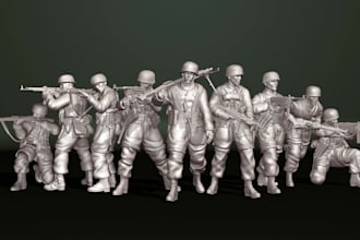 create custom 3d printable stl models and miniatures