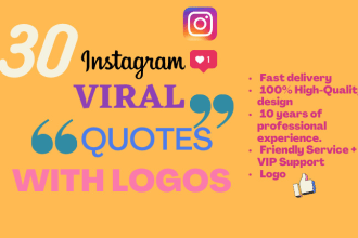 design 30 viral motivational quotes with your signature for instagram