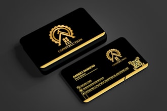 create unique luxury business card design with 5 hours