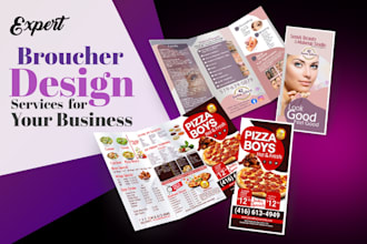 design professional trifold, bifold brochure