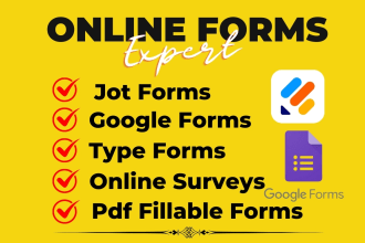 create jotform, google form, typeform, cognito form, online form, surveys