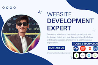 web developer frontend and backend PHP js mysql laravel