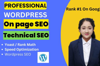 do entire wordpress onpage SEO technical optimization for google top ranking