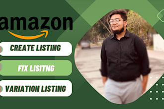 amazon fba listing, with variations and error omitted from listing