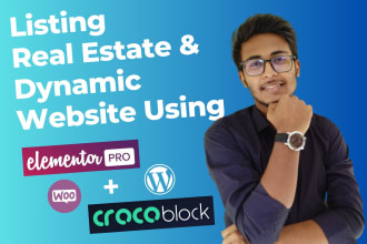 create listing , real estate and dynamic website with elementor pro