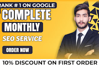 complete monthly SEO service with on page and off page