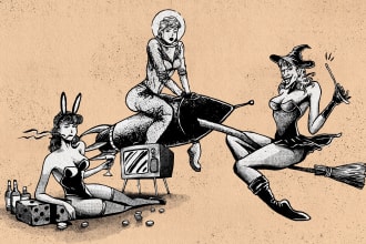 make halftone vintage pin up girl for your apparel brand