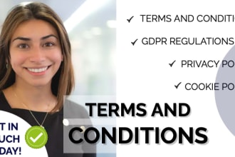 gdpr terms and conditions cookie privacy policy