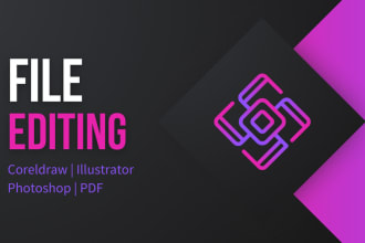 do any illustrator, photoshop, coreldraw cdr and PDF work